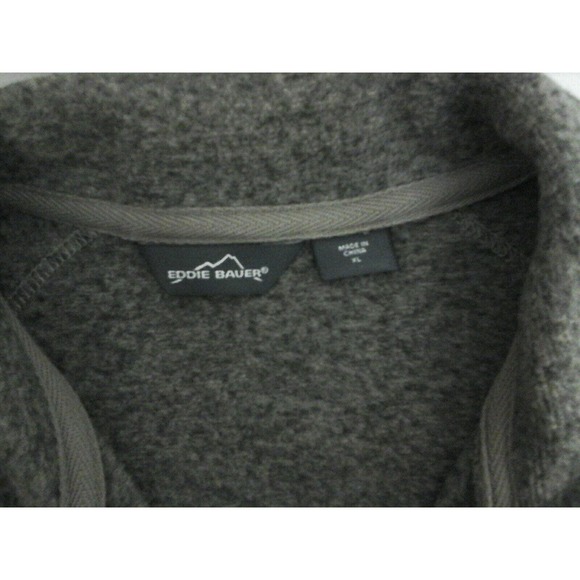 NWT Eddie Bauer Men's Tan Speckled Pullover 1/2 Zip Sweater size XL 120220-0417 - Picture 6 of 7